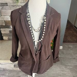 Caslon Chocolate Brown Women's Blazer Jacket